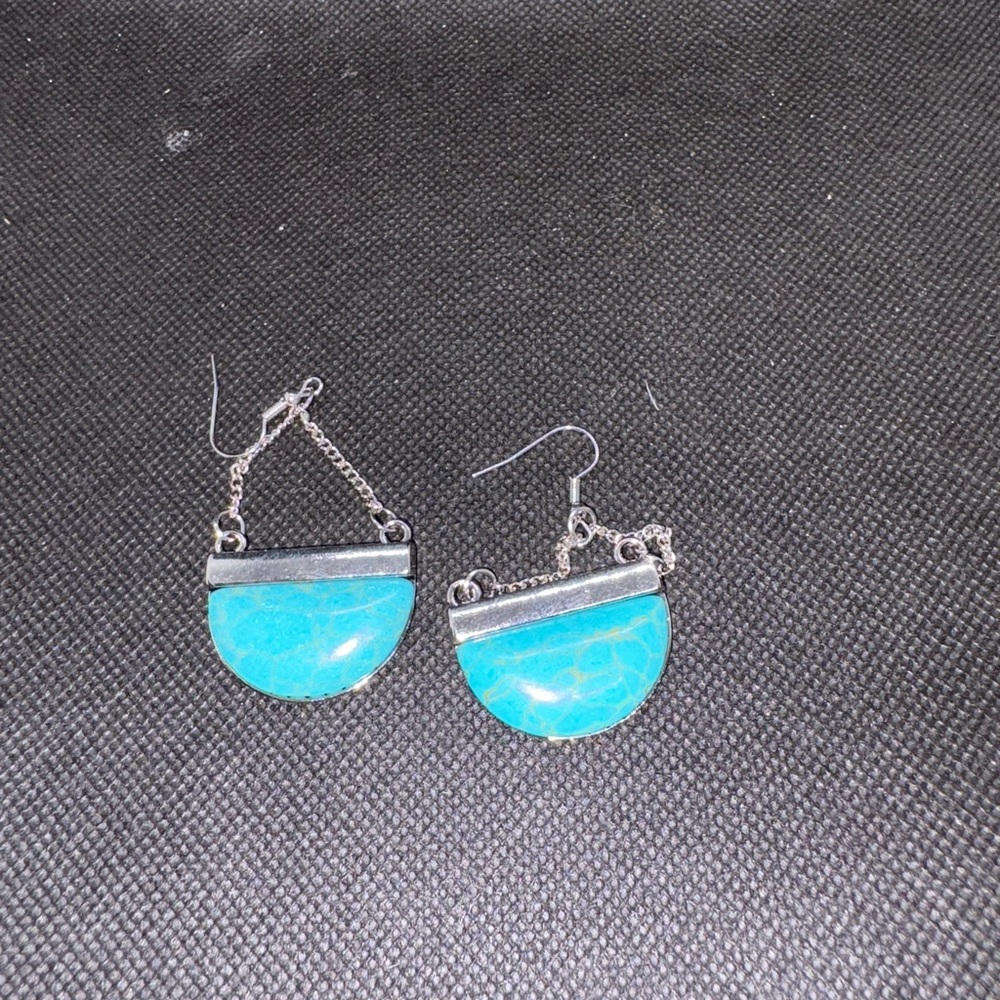 Turquoise and Silver Earrings